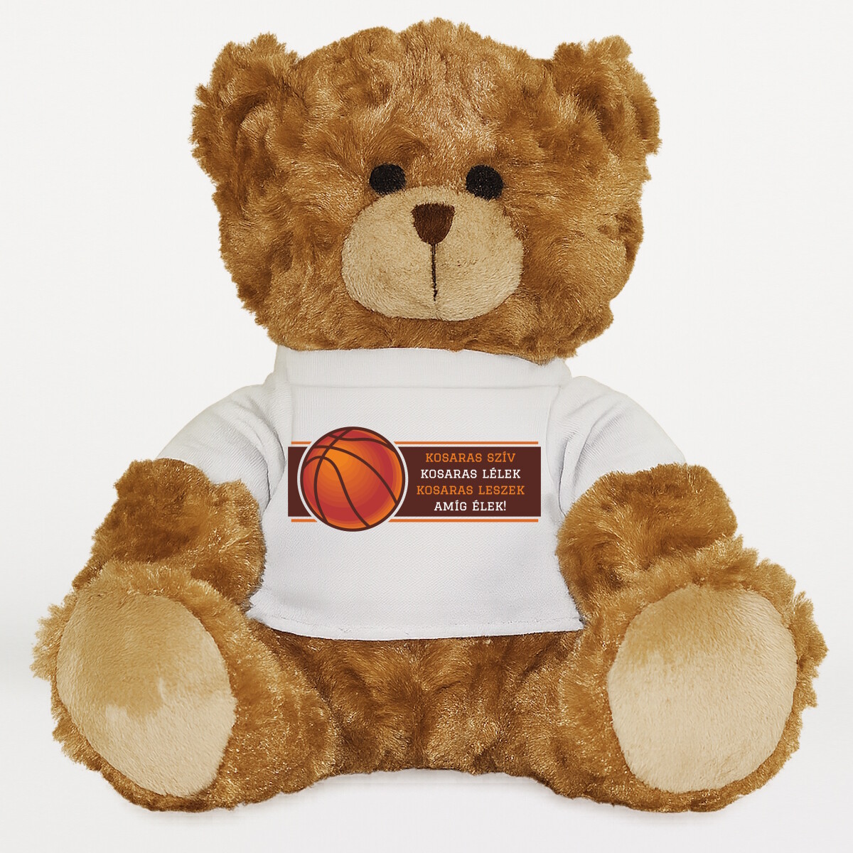 Plüssmaci egyedi pólóval