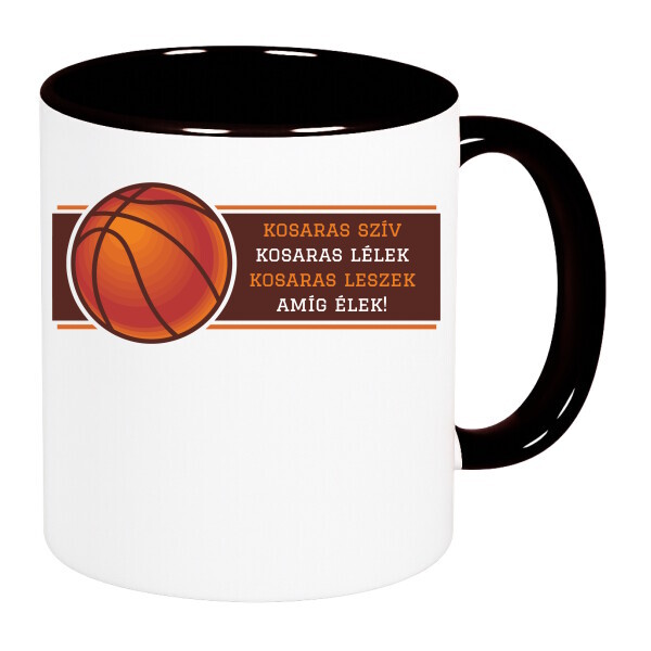 Színes fülű és belsejű bögre