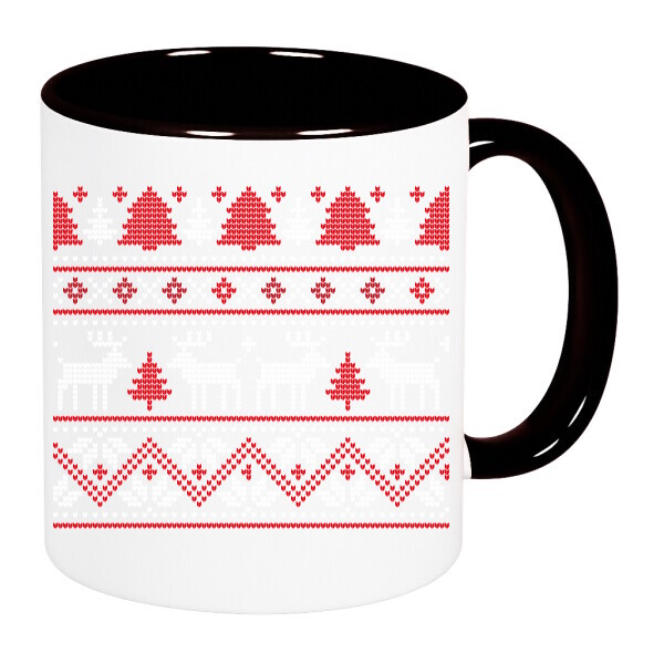 Színes fülű és belsejű bögre