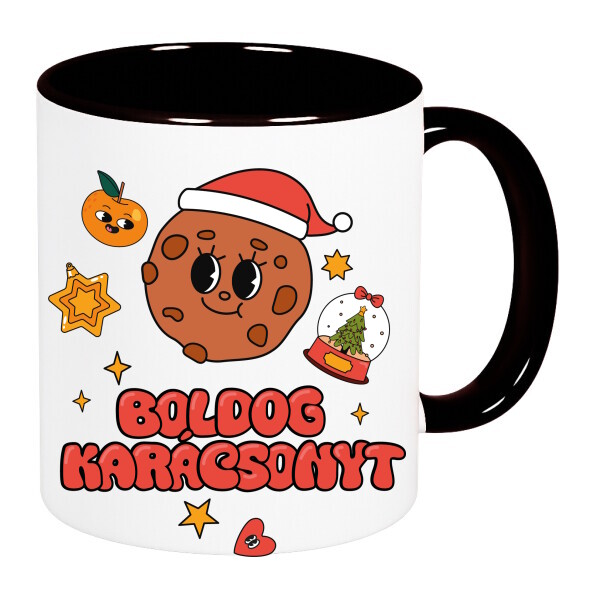 Színes fülű és belsejű bögre