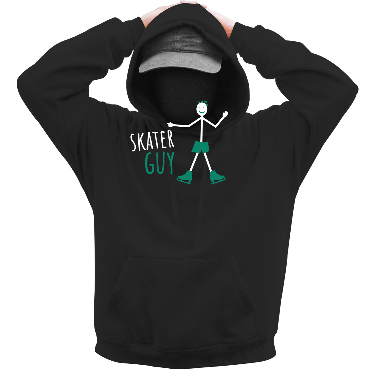 Kapucnis belebújós pulóver