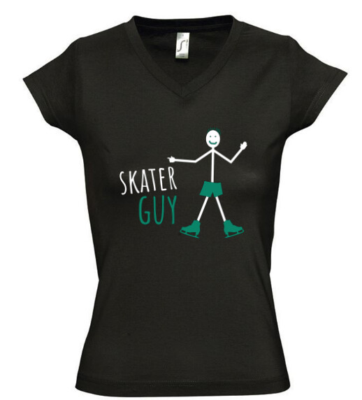 Női V nyakú póló