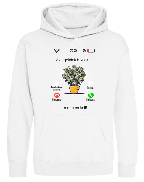 Kapucnis belebújós gyerek pulóver