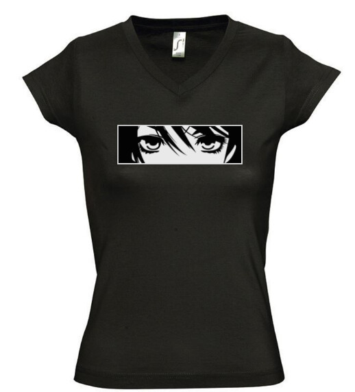 Női V nyakú póló