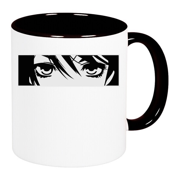 Színes fülű és belsejű bögre