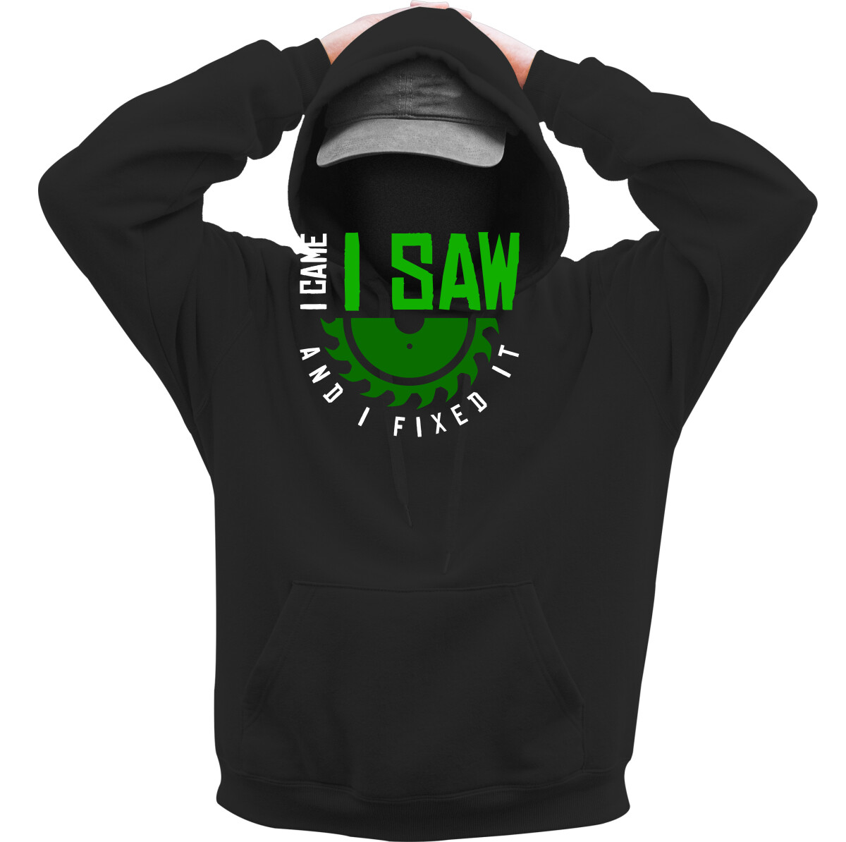 Kapucnis belebújós pulóver