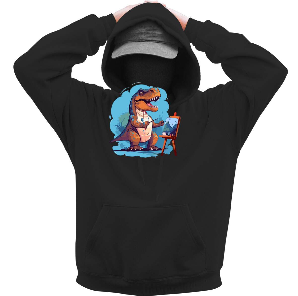 Kapucnis belebújós pulóver