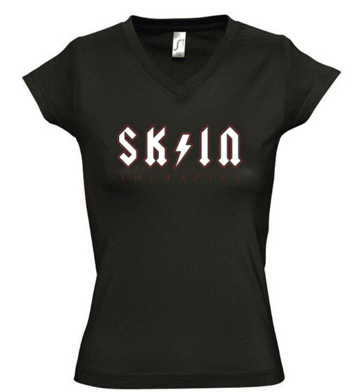 Női V nyakú póló