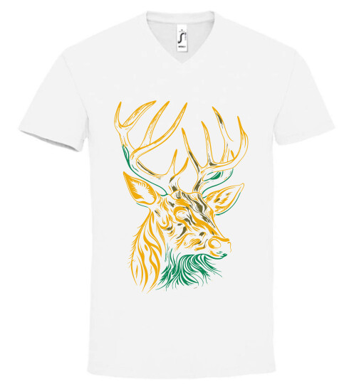 Unisex V nyakú póló