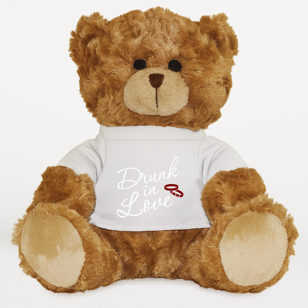 Plüssmaci egyedi pólóval