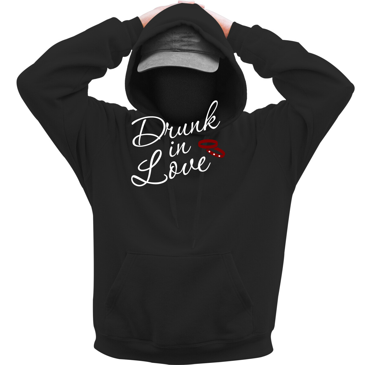 Kapucnis belebújós pulóver