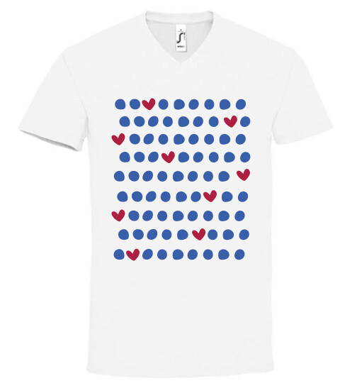 Unisex V nyakú póló