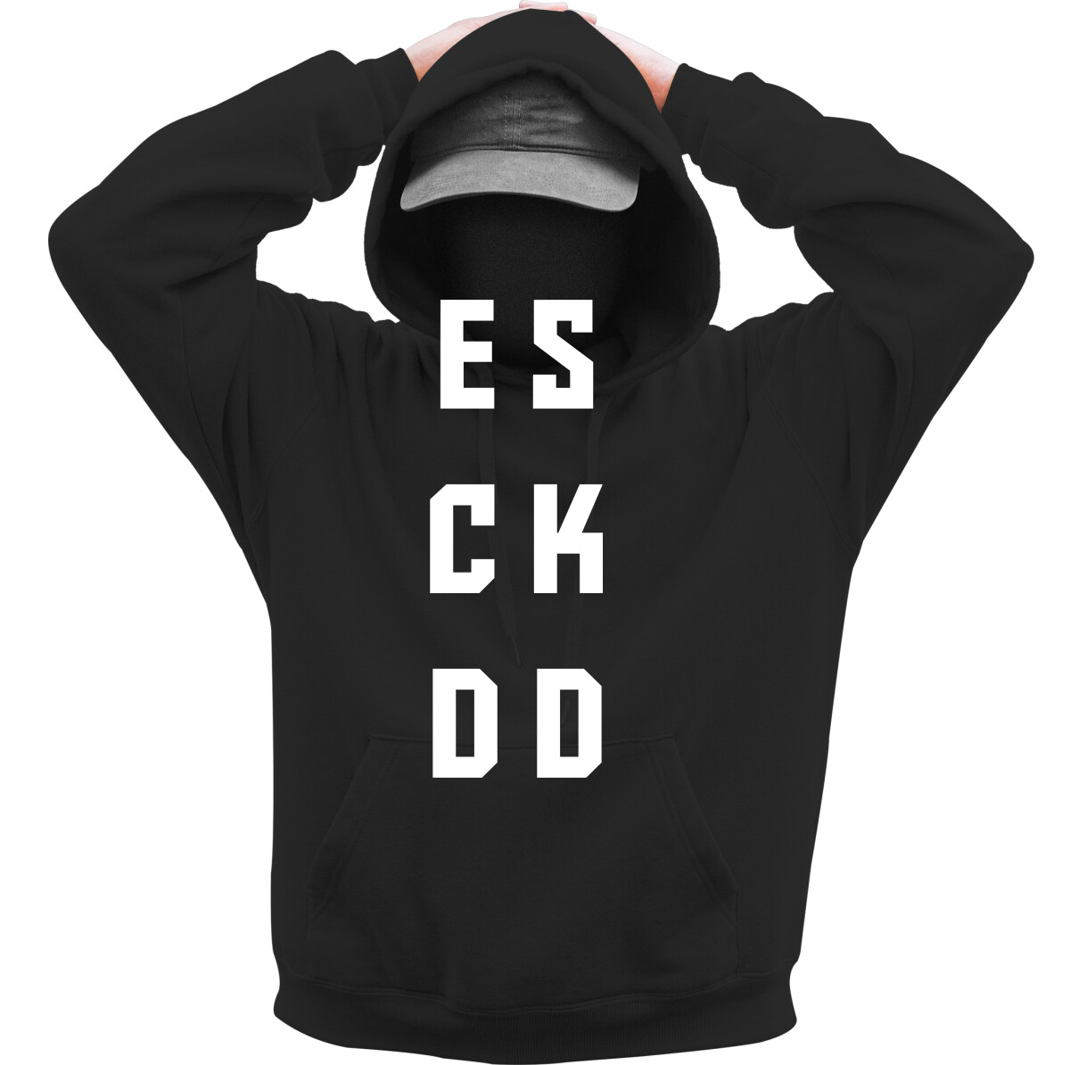 Kapucnis belebújós pulóver