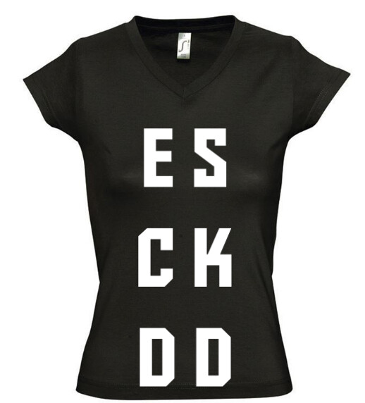 Női V nyakú póló