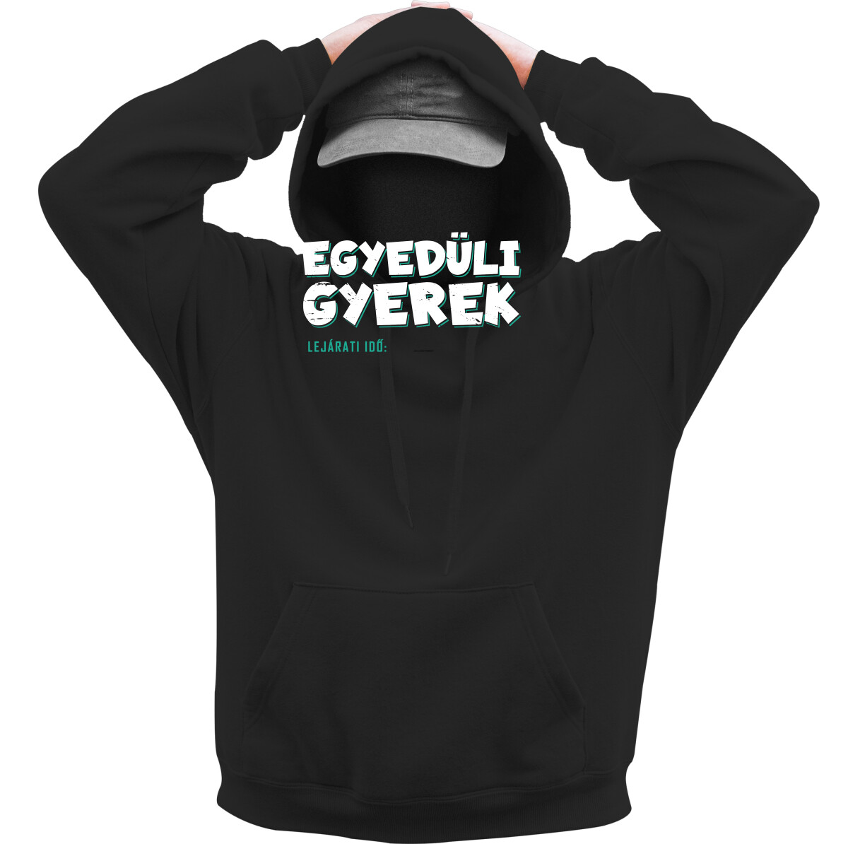 Kapucnis belebújós pulóver