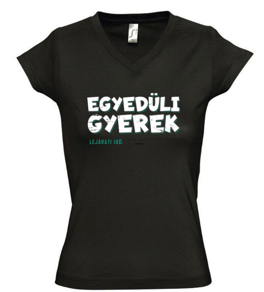 Női V nyakú póló