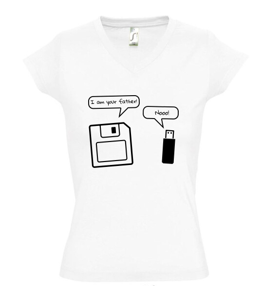 Női V nyakú póló