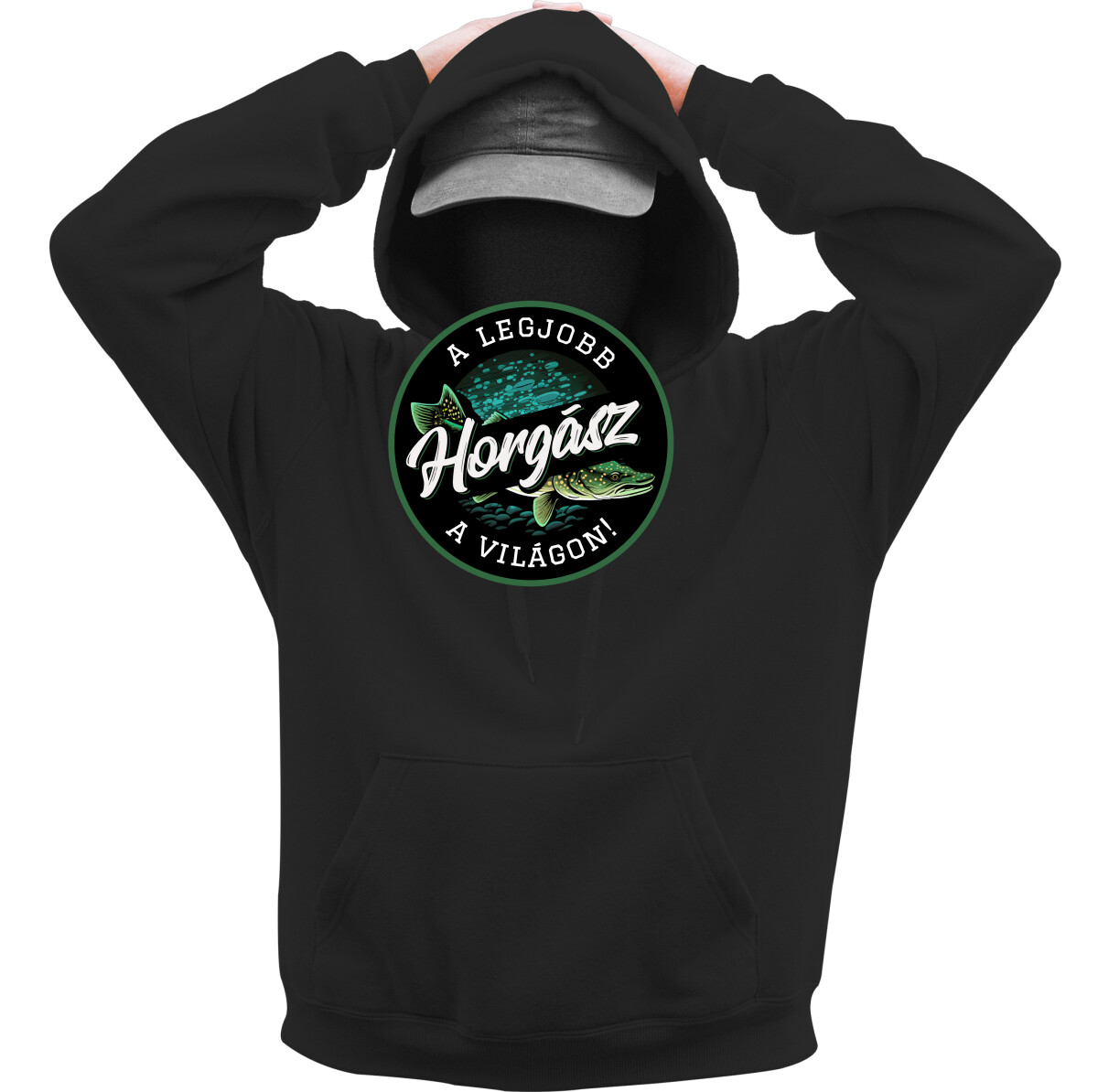 Kapucnis belebújós pulóver