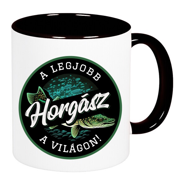 Színes fülű és belsejű bögre