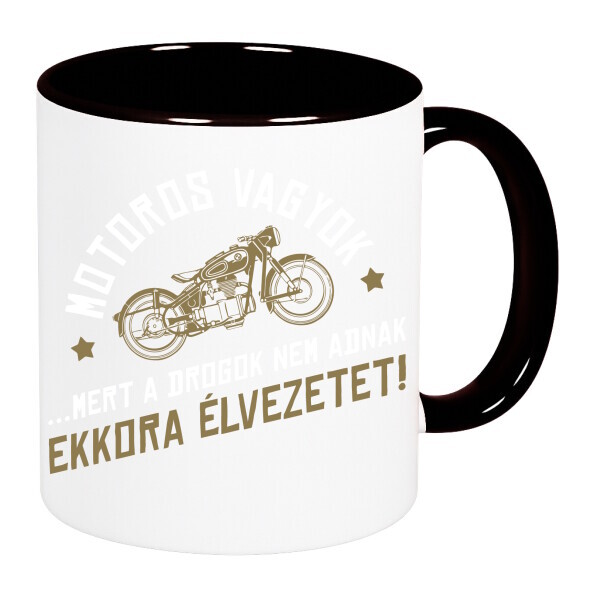 Színes fülű és belsejű bögre