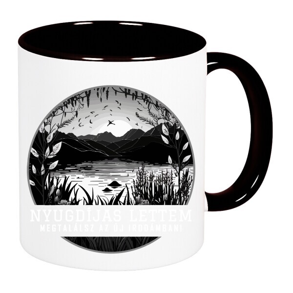 Színes fülű és belsejű bögre