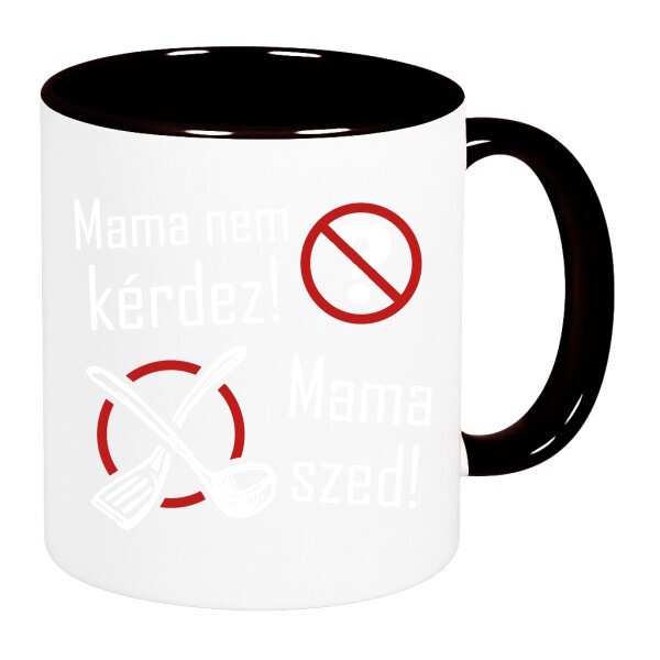 Színes fülű és belsejű bögre