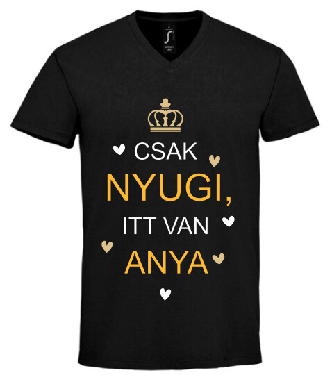 Unisex V nyakú póló