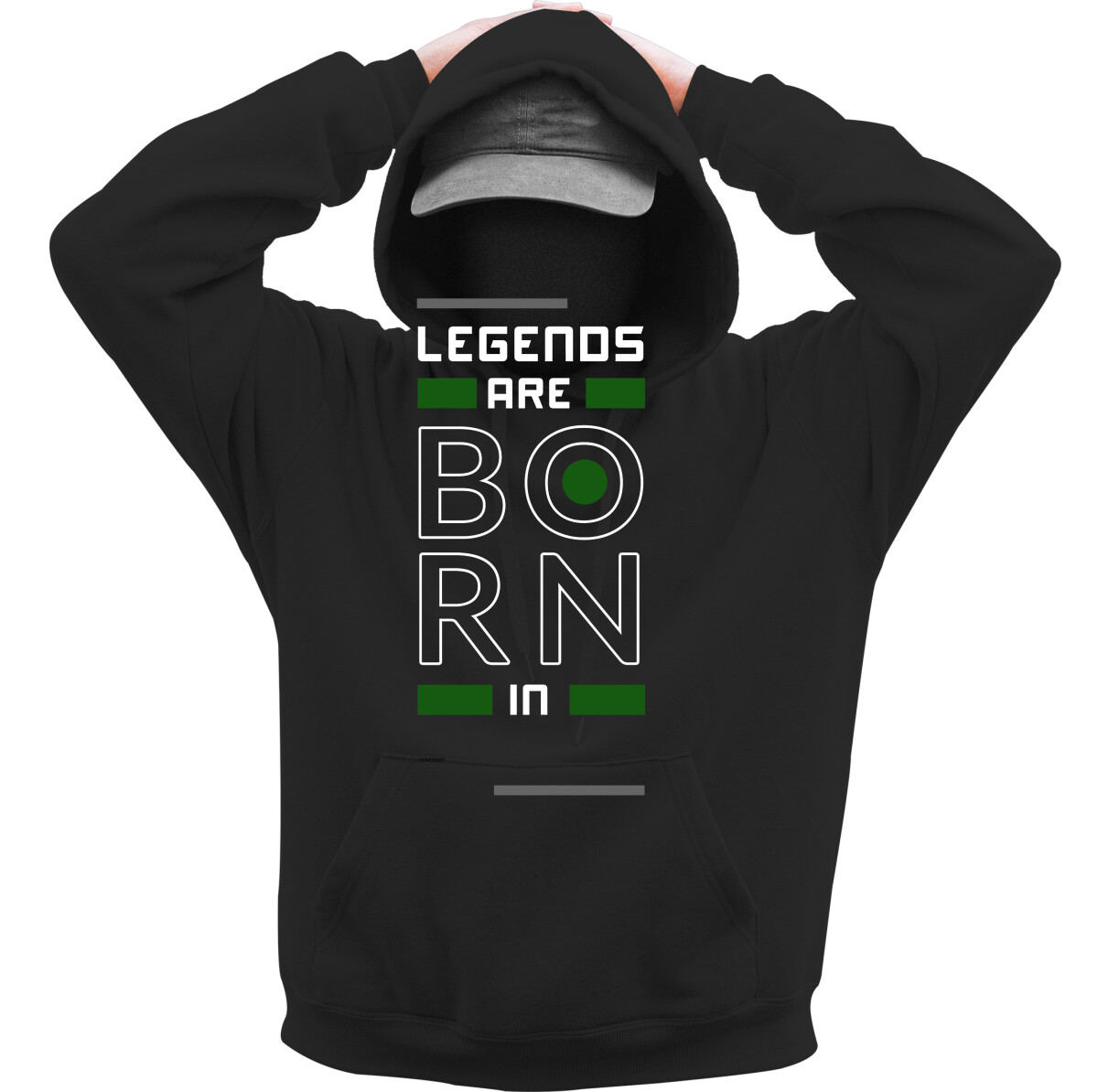 Kapucnis belebújós pulóver