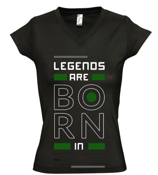 Női V nyakú póló