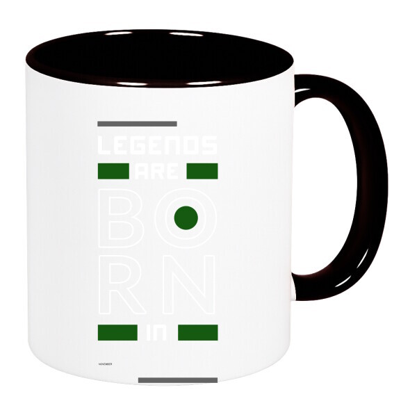 Színes fülű és belsejű bögre