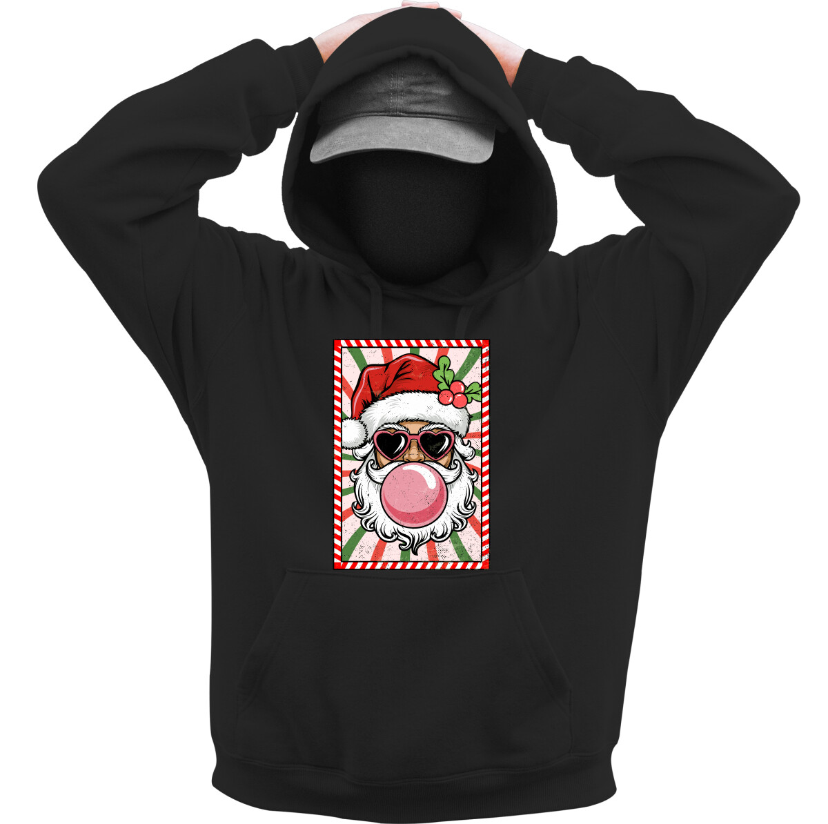 Kapucnis belebújós pulóver