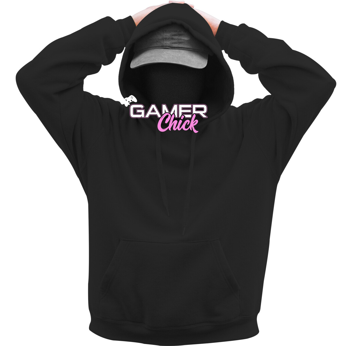 Kapucnis belebújós pulóver