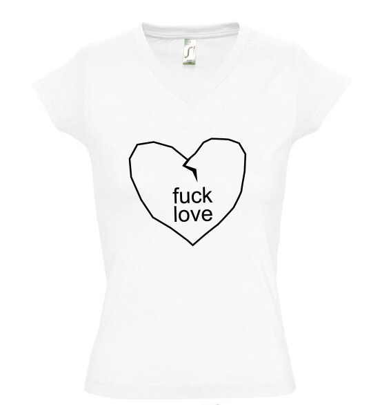 Női V nyakú póló