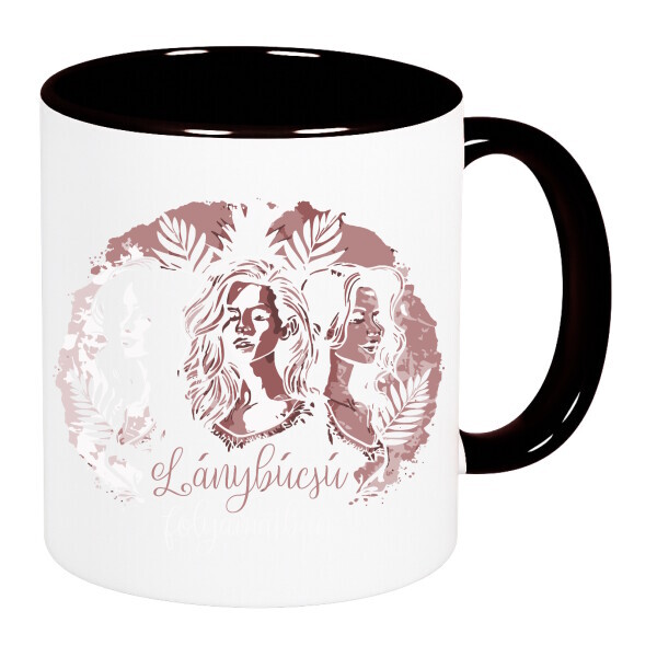 Színes fülű és belsejű bögre