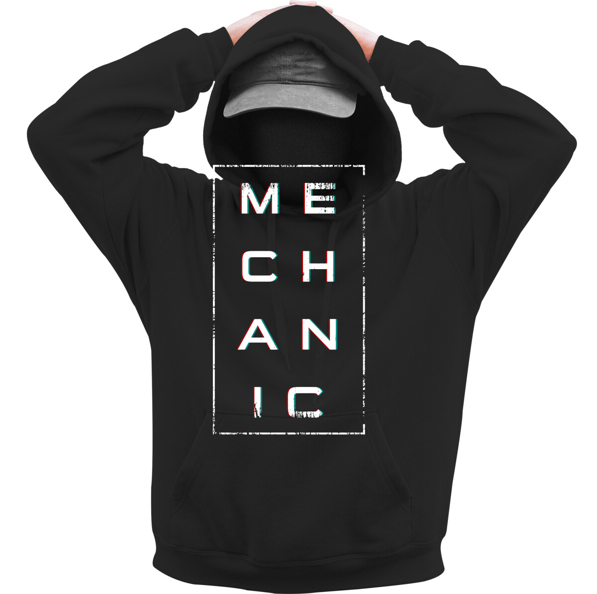 Kapucnis belebújós pulóver