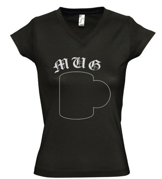 Női V nyakú póló