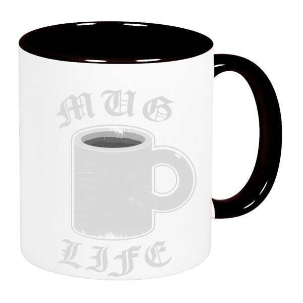 Színes fülű és belsejű bögre