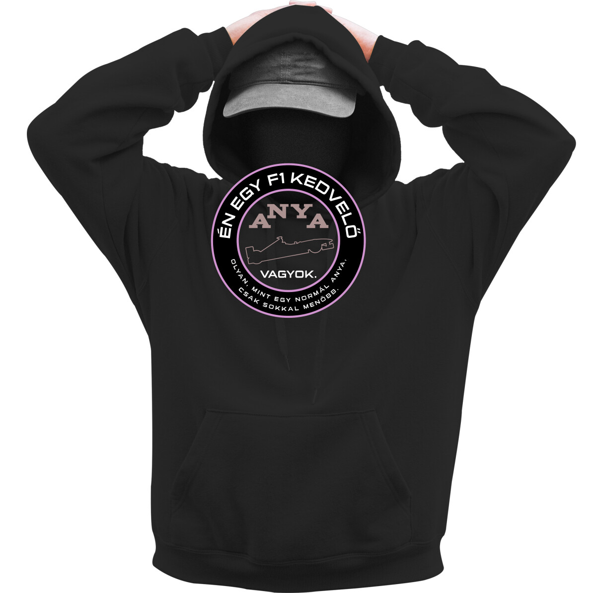 Kapucnis belebújós pulóver