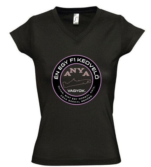 Női V nyakú póló