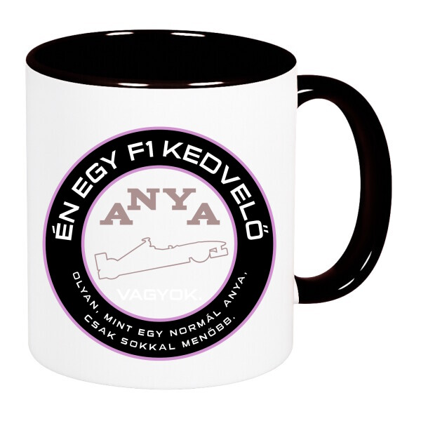 Színes fülű és belsejű bögre