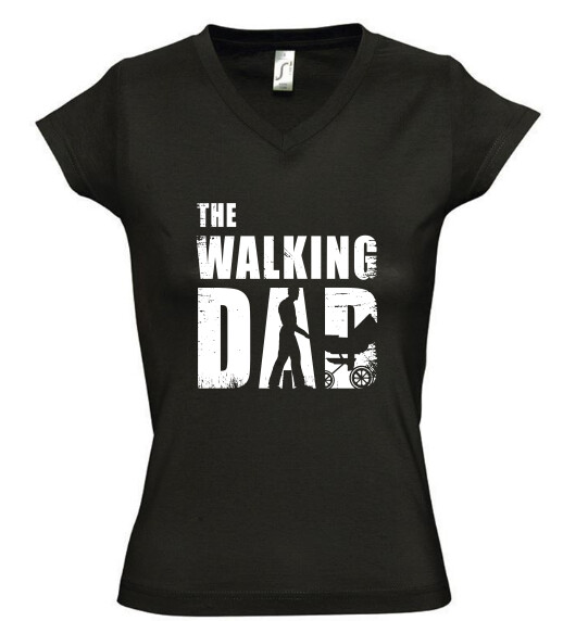 Női V nyakú póló