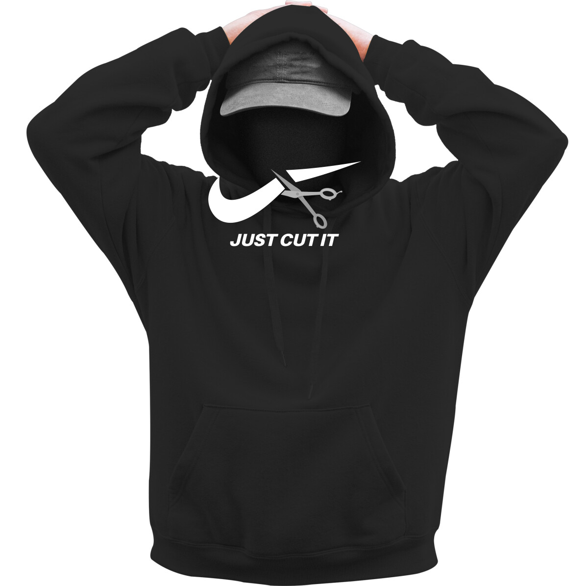 Kapucnis belebújós pulóver