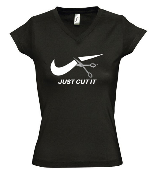 Női V nyakú póló