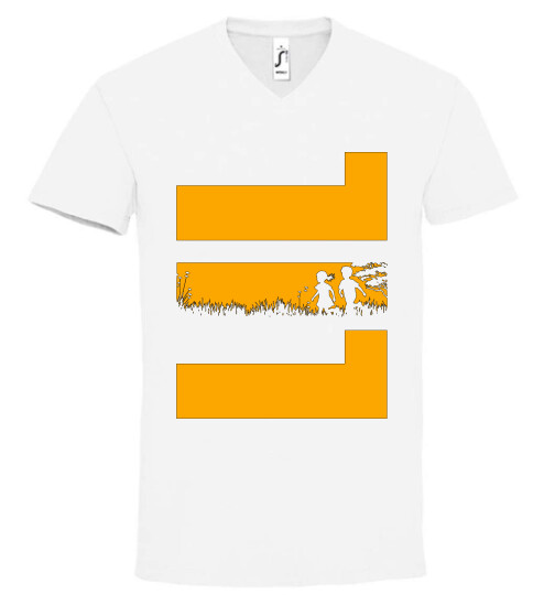 Unisex V nyakú póló