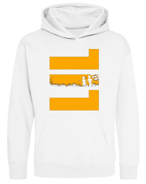 Kapucnis belebújós gyerek pulóver