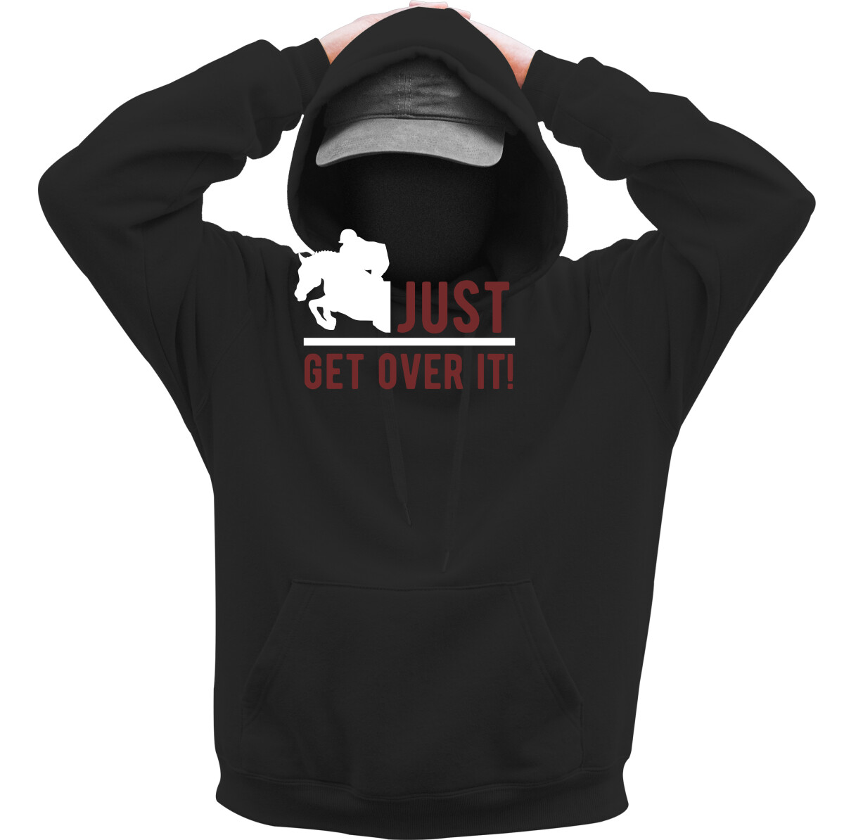 Kapucnis belebújós pulóver