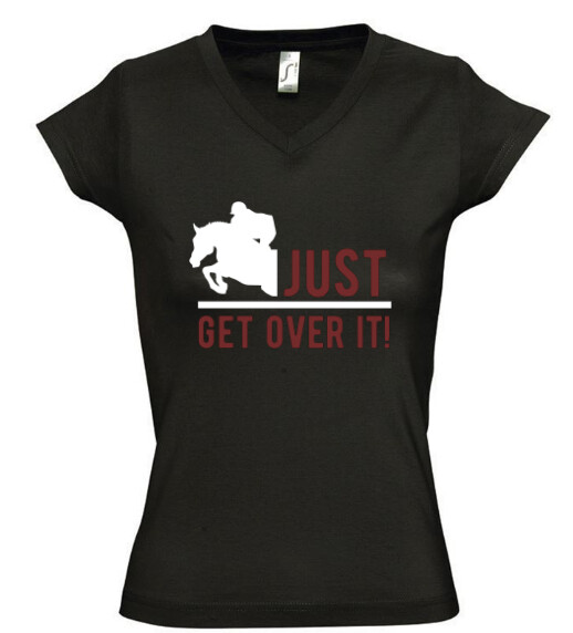 Női V nyakú póló