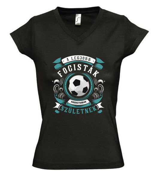 Női V nyakú póló