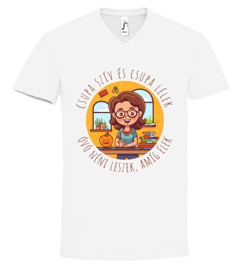 Unisex V nyakú póló