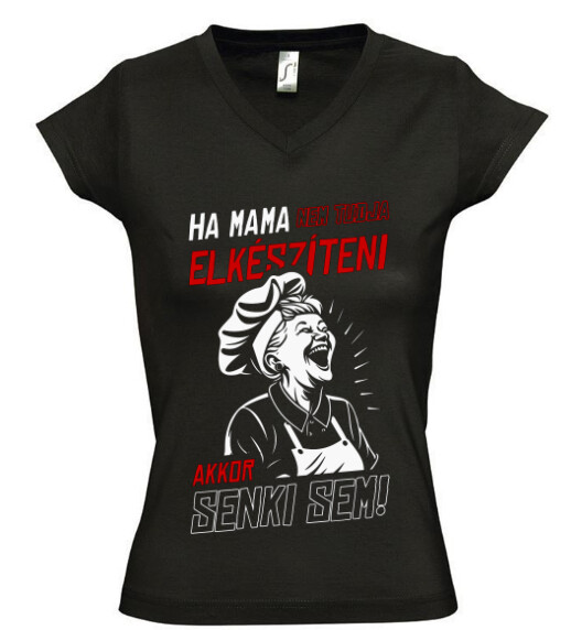 Női V nyakú póló